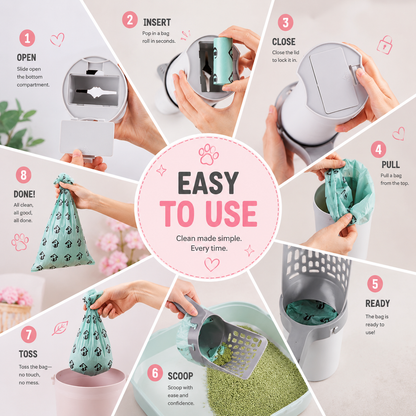 Self-Bagging Cat Litter Scoop