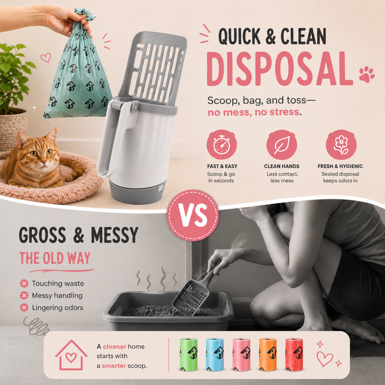 PurrScoop™ | The Mess-Free Cat Litter Scoop